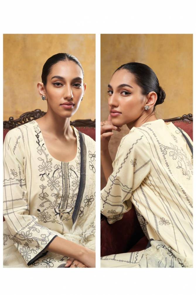 Joya 2500 By Ganga Embroidery Heavy Premium Cotton Dress Material Wholesale Price In Surat